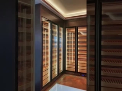 کابینت های شراب مدرن لوکس اتاق نشیمن شیشه ای مشکی برند MINXINLONG