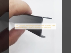 304 سفارشی شامپین طلای برش فولاد ضد زنگ نقره سیاه رنگ U Channel Tile Trim Strip