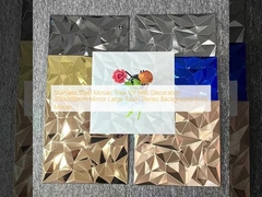 کاشی موزاییک فولاد ضد زنگ برای تزئین دیوار 300x300mm آینه دانه بزرگ استریو پس زمینه آجر موزاییک