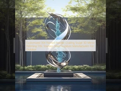 سفارشی 304 رنگ دار پودر پوشش مجسمه 3D آینه پولیش 316L فولاد ضد زنگ مجسمه سازان برای فضای باز