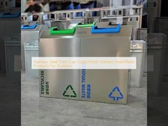 فولاد ضد زنگ زباله می تواند محصولات فلزی فولاد ضد زنگ سفارشی برای فضای باز