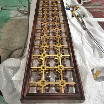 صفحه نمایش جداکننده اتاق فلزی تزئینی 2.3 تا 5.5 متری ASTM قرمز برنزی قدیمی