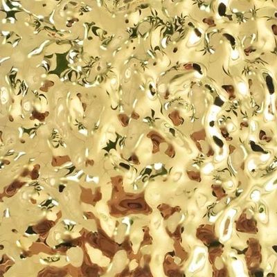 ورق استیل ضد زنگ آینه رنگ طلایی برای تزئین سقف