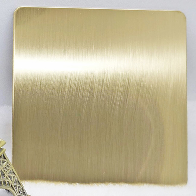 Twill Brushed Zr-Brass coloring Steel PVD Plating Titanium