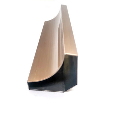 قیمت خوب نوارهای برش فولاد ضد زنگ قوس شکل خط موی رزگلد 10mm 40mm آنلاین