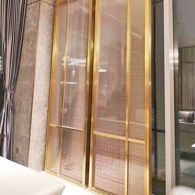 قیمت خوب پارتیشن صفحه نمایش فولاد ضد زنگ W450mm H2800mm داخلی پانل های فلزی تزئینی Hairline آنلاین