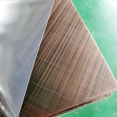 قیمت خوب 304 رنگ طلایی گلابی کراس هایر 45 درجه برش پایان فولاد ضد زنگ با ضد انگشت چاپ آنلاین