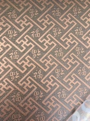 قیمت خوب ورق استیل ضد آب آسانسور 304 آینه فینیش طلا اچ شده آنلاین