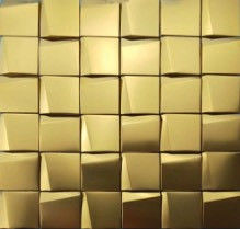 قیمت خوب 48 کاشی موزاییک 3 بعدی ذوزنقه ای استیل ضد زنگ 293×293 میلی متر دکوراسیون آشپزخانه آنلاین