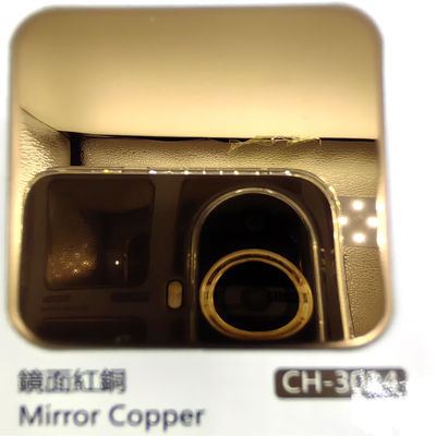 قیمت خوب صفحه استیل رنگی با روکش آینه ای 8 کیلو مس قرمز در چندین رنگ برای دکوراسیون آنلاین