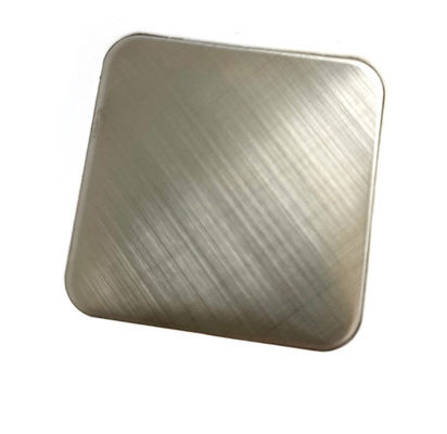 قیمت خوب 304 پلاتین نقره Cross Hairline 45 درجه برش پایان رنگ فولاد ضد زنگ با ضد انگشت چاپ آنلاین