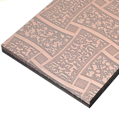 قیمت خوب شامپاین طلا رنگ 316L فولاد ضد زنگ بر روی ورق حک شده آنلاین