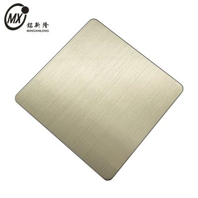 قیمت خوب 201 304 316L J1J2 J3 برش موهای شامپاین رنگ PVD پوشش فولاد ضد زنگ آنلاین
