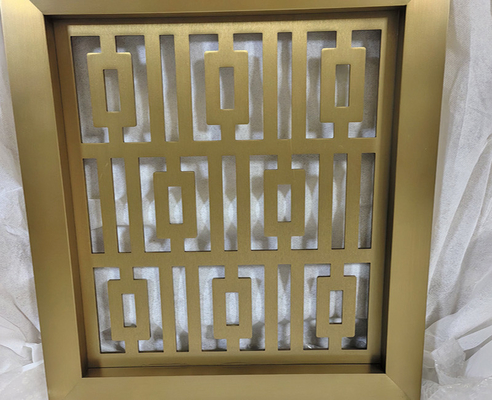 Brushed Gold 304 laser Islamic Stainless Steel Partition For Interior Project