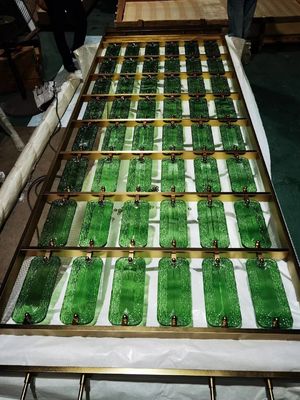 قیمت خوب جداگر صفحه نمایش فولاد ضد زنگ با شیشه مورو برای تزئینات داخلی در رنگ طلایی آنلاین