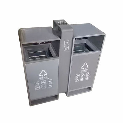 Color Original Silver Stainless Steel Waste Bin Metal Products For Metro Station