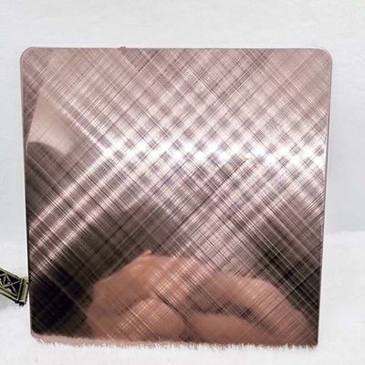 قیمت خوب تزئینات لوکس ورق استیل ضد زنگ آینه خط مو قهوه ای رنگ آنلاین