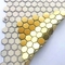 کاشی پشتی شش ضلعی از جنس استنلس استیل طلایی جلا Hairline برای آشپزخانه ISO DIN