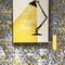 کاشی موزاییک سه بعدی مخروطی از جنس استیل ضد زنگ برای تزئین دیوار JIS نقره ای طلایی