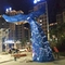 مجسمه‌های استیل ضد زنگ هنر مدل‌سازی ماهی نهنگ در فضای باز AISI ASTM 201 با نور