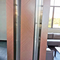 جداکننده اتاق از جنس استیل ضد زنگ خط موی قرمز مسی SUS201 با شیشه هنری