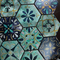 طرح های برگ گل شش گوش اروپا با چاپ جوهر افشان کاشی موزاییک آلومینیومی برای تزئین دیوار