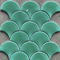 آمریکای جنوبی آبی سبز رنگ آبی آسمانی با طرح های فن شکل کاشی سرامیکی برای تزئین دیوار