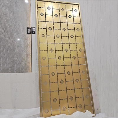 پارتیشن صفحه نمایش استنلس استیل تزئینی ASTM 316 برش لیزری Zr-Brass
