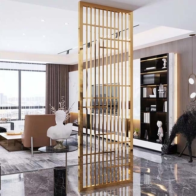 304 Hairline PVD Coating Gold Color Glossy Bright Brushed Glass Dividers از فولاد ضد زنگ