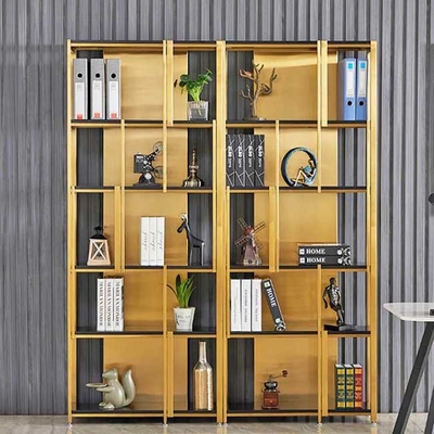 شامپین رنگین طلا کابینت نمایش فلزی فولاد ضد زنگ هارلین JIS 304 ضد لباس برای فروشگاه