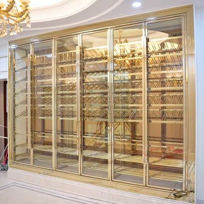 قیمت خوب کابینت های شراب از جنس استنلس استیل عتیقه مسی سفارشی با کنترل دمای 4 درب آنلاین