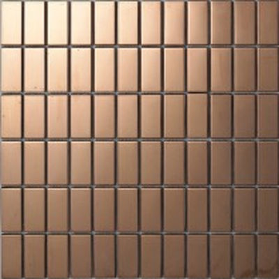 قیمت خوب کاشی‌های موزاییک استیل مربعی طلایی Champaign با طرح ترکیبی برای دکوراسیون اتاق نشیمن آنلاین