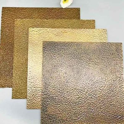 قیمت خوب 304 گلاب طلایی شامپاین برنز PVD پوشش چکش پایان ورق های فولاد ضد زنگ رنگی آنلاین