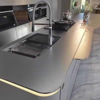 قیمت خوب سفارشی شده 316L خط مو برش شده گره نشین شده سطح شلیک فلز ضد زنگ 304 دور لبه آشپزخانه آنلاین