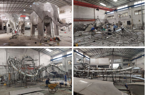 Silver Color Polished 316L Abstract Stainless Steel Butterfly Sculpture For Exterior Decoration