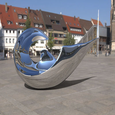 Silver Bright Modern Design 316L Stainless Steel Sculpture For Water Mall Fountain