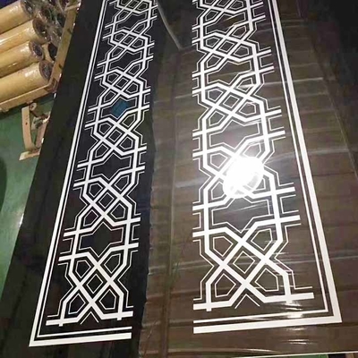 ورق حکاکی عمیق استیل ضد زنگ 304 آینه مشکی نقره ای 20C برای آسانسور
