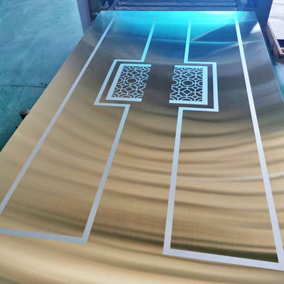 قیمت خوب 8K رنگ 304 فولاد ضد زنگ ورق حک شده برای کابینت داخلی آنلاین