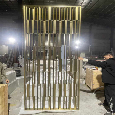 رنگ کارخانه طلا باستان گل رز طلا موهای برش شده کلاسیک 304 فولاد ضد زنگ صفحه جدا کننده اتاق جدا کننده