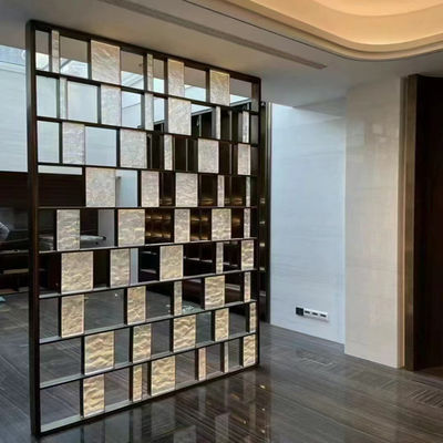 قیمت خوب 304 طلایی گلاب مس رنگ برش مات لیزر حفره ای فولاد ضد زنگ اتاق تقسیم کننده آنلاین