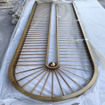 قیمت خوب رنگ برنز برش شده ليزر برش 304 فولاد ضد زنگ فلز پرده جداگر برای دکوراسیون هتل آنلاین