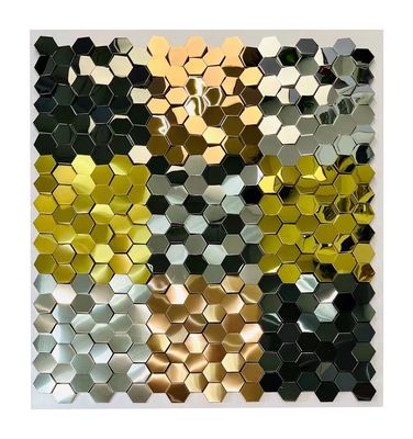 قیمت خوب کاشی های موزاییکی از فولاد ضد زنگ طلا برای سبک باستانی و کلاسیک آنلاین