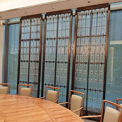 قیمت خوب جداکننده اتاق استیل ضد زنگ به رنگ برنز با طراحی سفارشی شیشه آنلاین