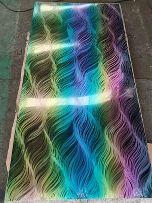 قیمت خوب Colorful Gradient Stainless Steel Plate - Modern Art Decoration And Personalized Design آنلاین