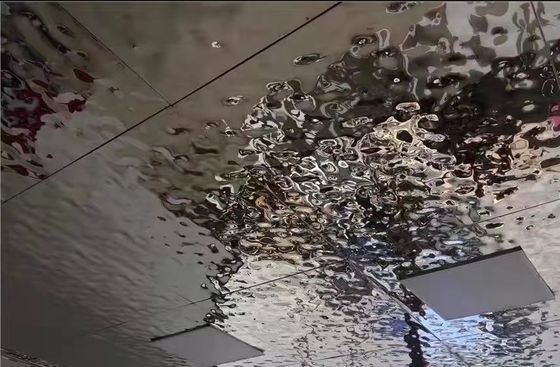 قیمت خوب نقره چند رنگ 316L 1.2MM ضخامت آینه موج آب موج دار پنل های فولاد ضد زنگ با عسل آنلاین