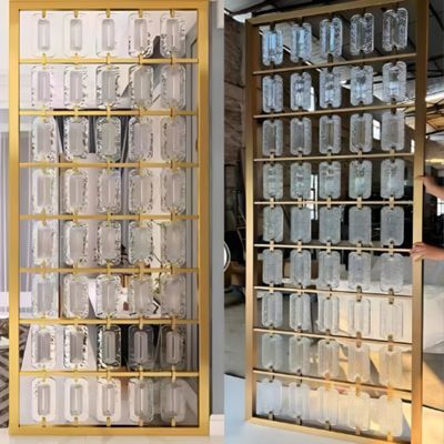 قیمت خوب Color Glass 316L Construction Metal Stainless Steel Partition Screen For Dividers آنلاین
