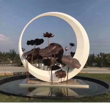 قیمت خوب مجسمه استیل ضد زنگ براق آینه ای نقره ای 316L برای پروژه معماری آنلاین