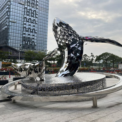 طراحی هنری 304 کارخانه مجسمه سازی فولاد ضد زنگ چین برای فضای باز