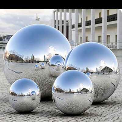 201 304 Mirror Polished  Hollow Stainless Steel Circular Decorative Ball With A Diameter Of 25cm