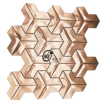قیمت خوب 201 304 GOLD Mirror Stainless Steel Mosaic Tiles For Interior And Exterior Decoration آنلاین